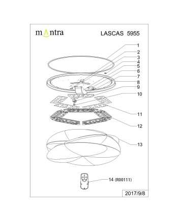 ***OFER/DES*** LASCAS * PLAFÓN CON MANDO 60W